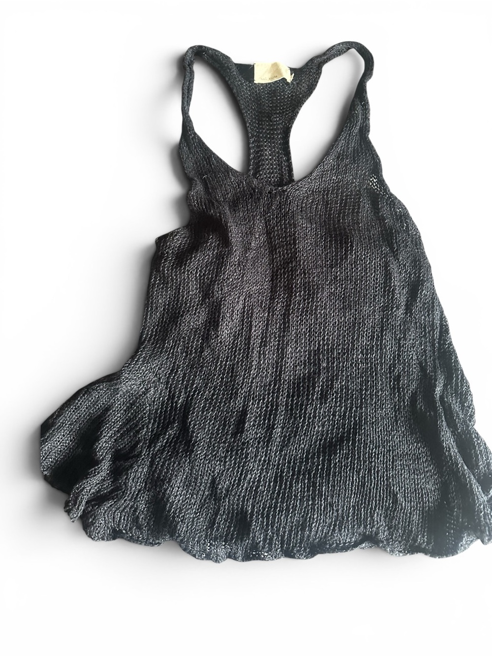 Women's Black Racerback Knit Tank Top